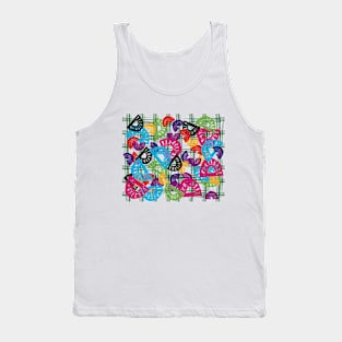 Exotic Kiwi Cocktail on Grass Tank Top